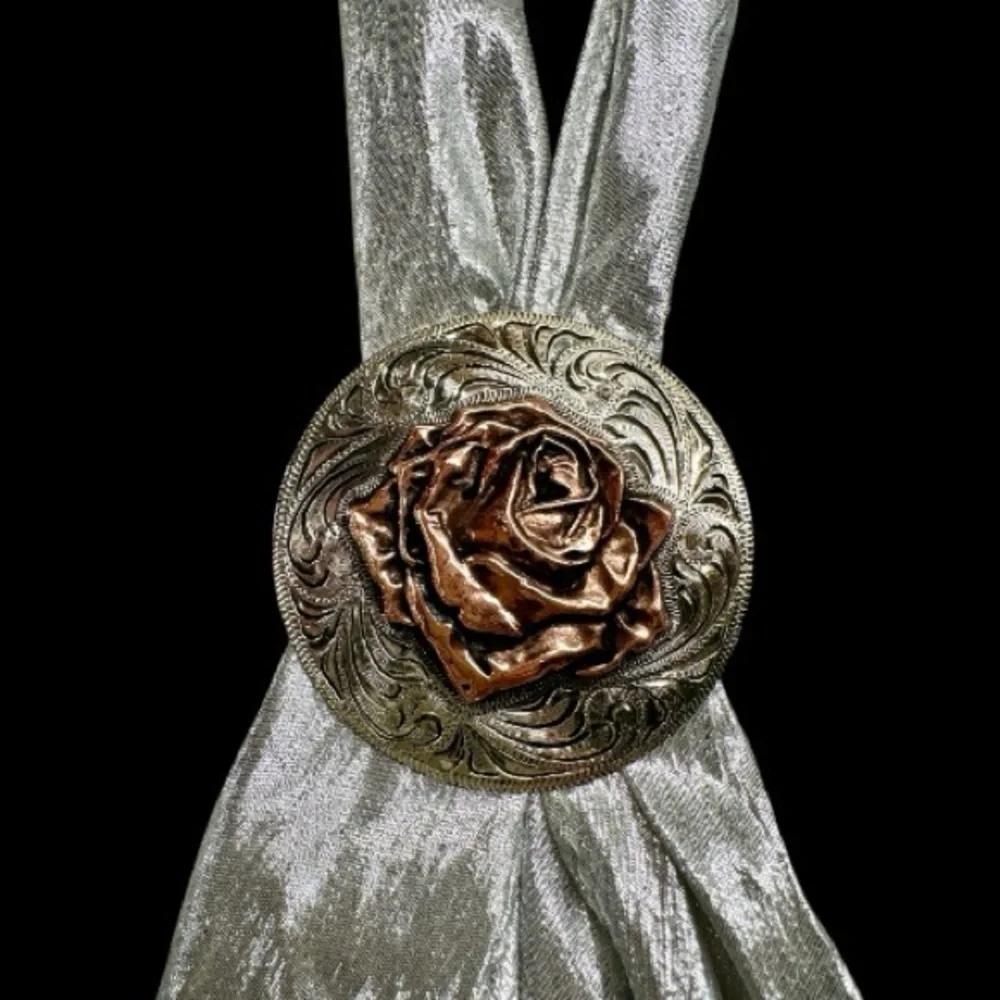 FASHIONWEST, 41” SHIMMERY SILVER BOLO TIE. COMES WITH AN AUSTIN ACCENT SLIDE.